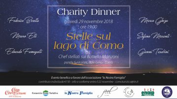 Giovedì 29 Novembre a bordo del battello – Charity Dinner sul Lago di Como